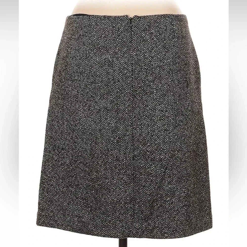 Worth New York Tobacco Tweed & Wool Blend Leather Skirt Women’s Size 6 MSRP $600 - Picture 2 of 2